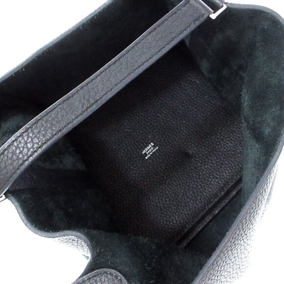 Auth Hermes Picotin Lock Mm - Black #118263H34B - Picture 6 of 15